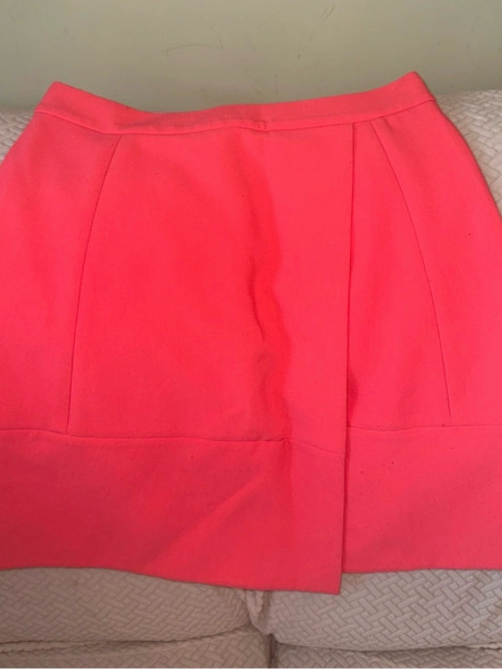 Kate Spade Delphine Hot Pink Pencil Skirt Gold Zipper Size 4